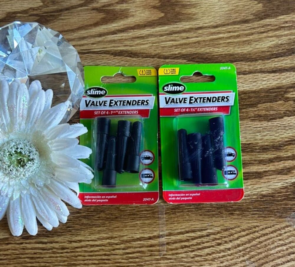 2x Slime Valve Extenders 1.25" Plastic Tire Rim Accessories 2047-A Fast Ship - Picture 2 of 3